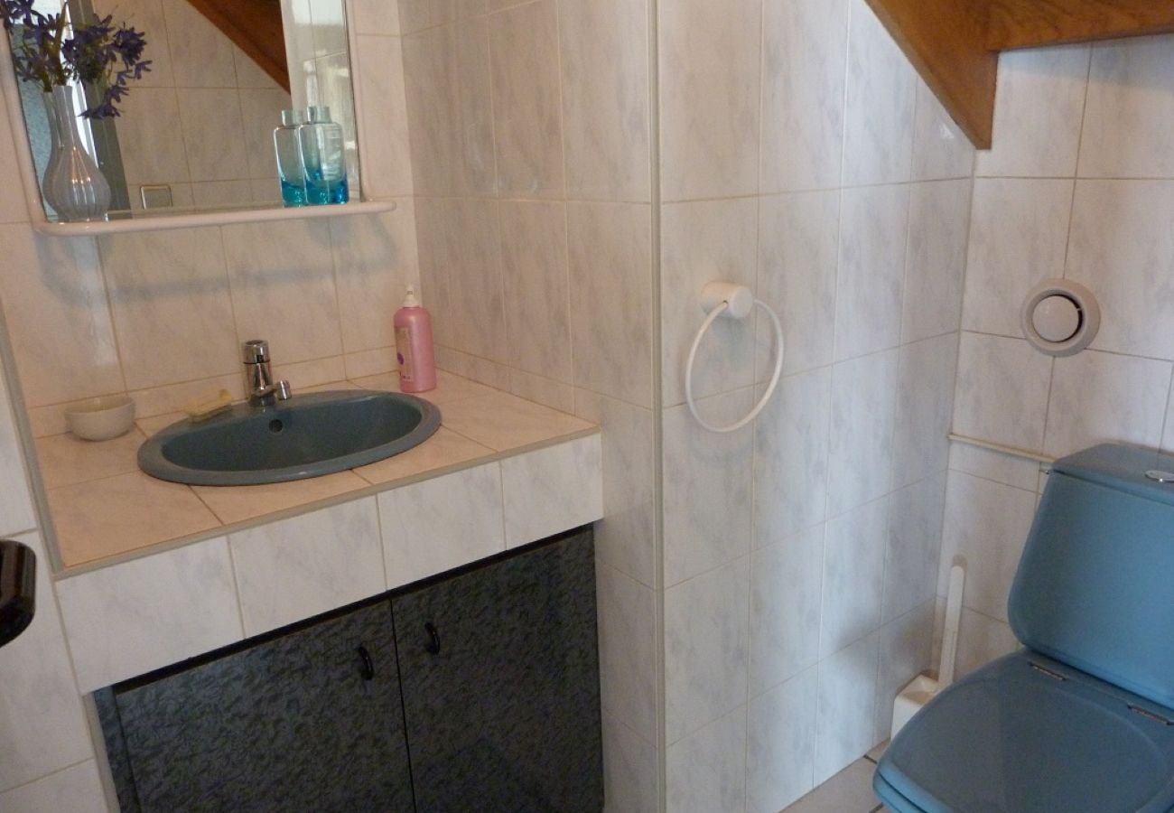 Ferienhaus in Esquibien -   622-Ker An Enez,Meerblick, der Strand am Ende des Gartens