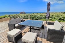 Ferienhaus mit Terrasse Blick auf die gesamte Bucht von Audierne