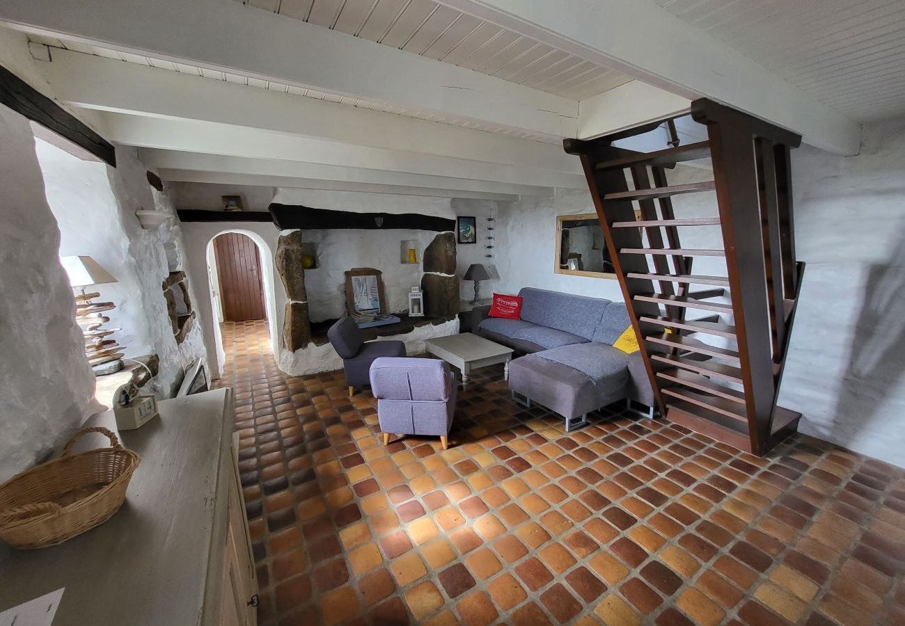 Ferienhaus in Plouhinec - 481-Fischerhaus, 180° Meerblick, in der Nähe von Stränden. 