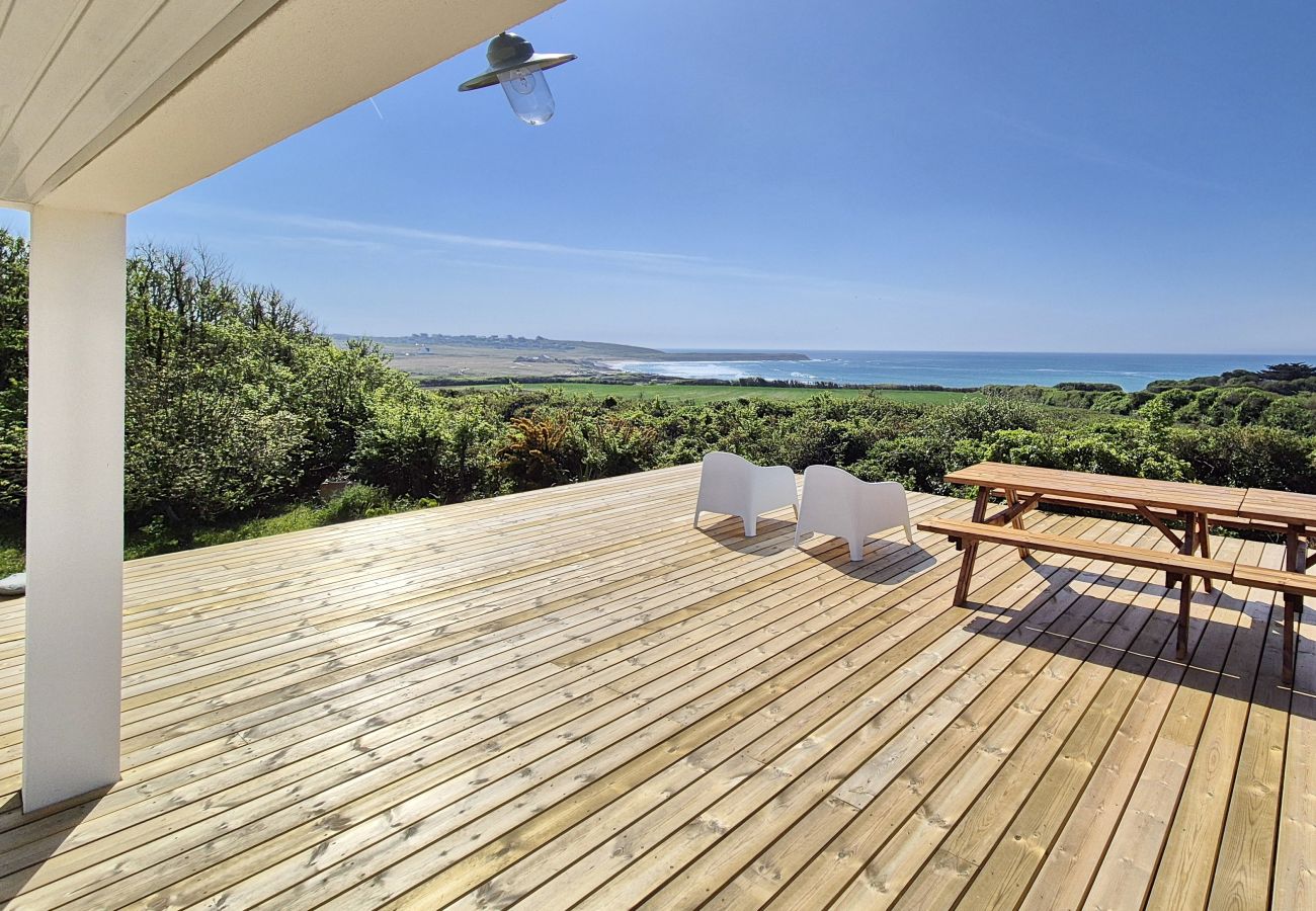 Vue plage de St Tugen de la terrasse